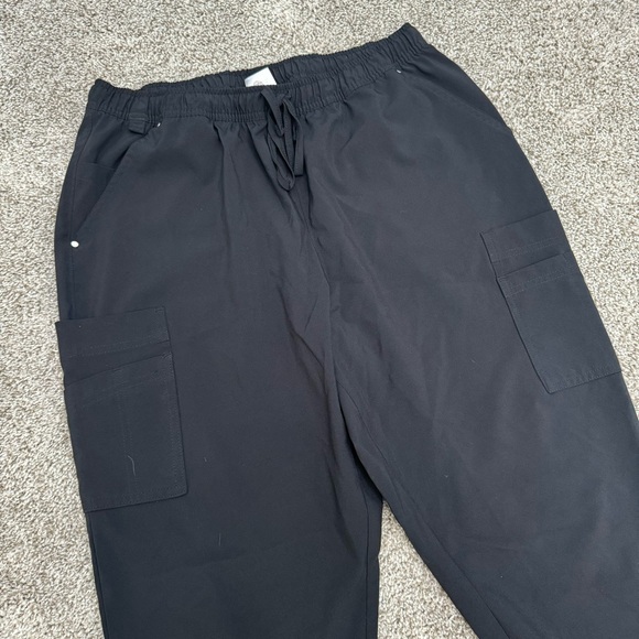 Large Black Uniform Advantage Easy Stretch Scrub Bottoms - Picture 3 of 6